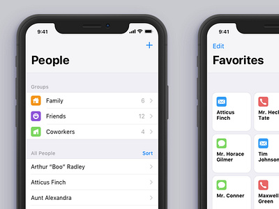 People App contacts iphone people redesign