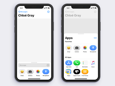 iMessage App UX Redesign