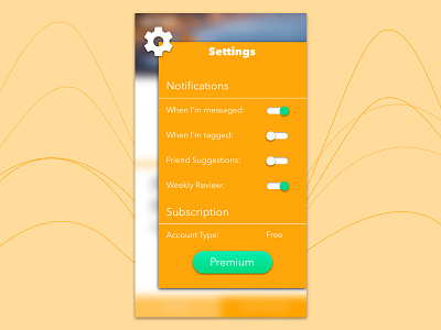 Daily UI #007 | Settings challenge daily ui ux
