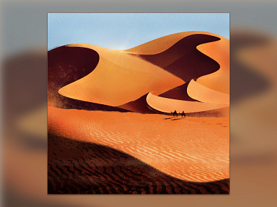 Sahara Desert Illustration 🏜 desert dunes grain illustration photoshop sand