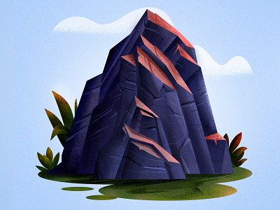Jagged Rock Illustration 🗻 grain illustration photoshop rock