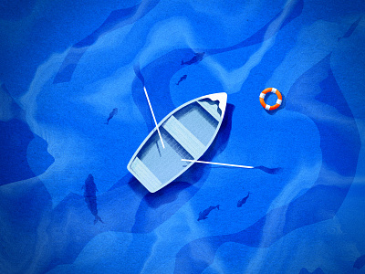 Row Your Boat 🛶 cintiq pro digital art grain illo illustration photoshop strauniekas wacom