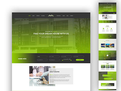 Real Estate Landing Page design graphic uiux web