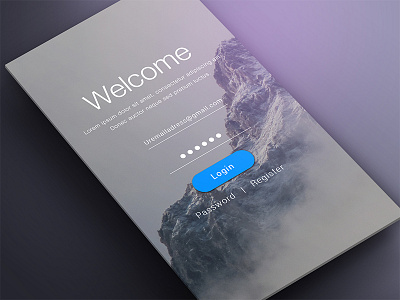 Apps Login shote apps print design psd template travel