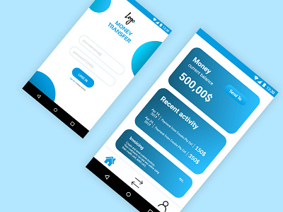 Money Transfer App Ui android app apes app design app redesign branding design illustration print design template typography ui ui template uiux ux web
