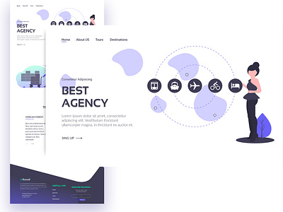 Agency Landing Page agency graphic design landing page design layout psd psd template template ui ui design web web template webdesign
