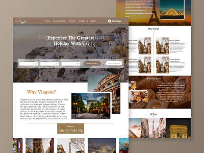 Travel Website - Travel Agent illustration tourism tourist travel travel agent travel website ui vacation web design
