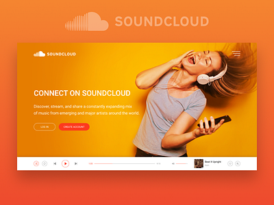 SoundCloud Design Concept concept landing redesign soundcloud ui design web