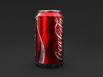 Photorealistic render of a coke can! 3d branding