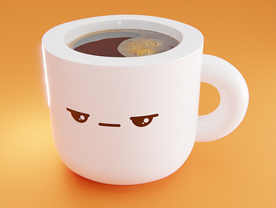 Cute Coffee Mug in Blender 3D 3d blender