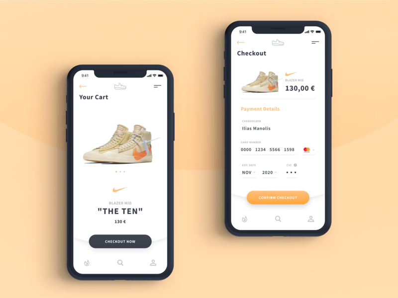 sneaker app credit card checkout by ilias manolis on dribbble app to help pay off credit card