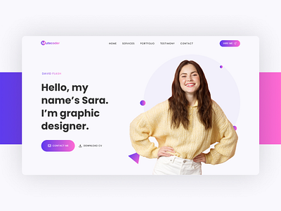 Portfolio Hero Section by Mute Coder on Dribbble