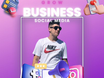 Grow Personal and Business Social Media brand branding create brand design graphic design logo social media