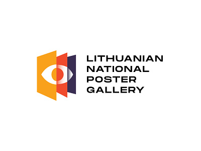 Lithuanian National Poster Gallery branding brandmark clean concept design eye gallery identity logo logodesign mark minimal structure vector