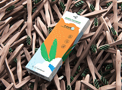Moti Co. toothbrush design illustration package package design packaging packagingdesign toothbrush