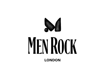 Men rock branding brandmark clean concept design identity letter m logo m mark men minimal noisy stone type vector