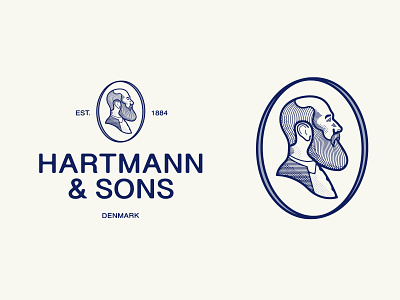 Hartmann & Sons brand identity branding design identity illustration logo logo designer logodesign logomark logotype vector vintage vintage logo younique youniquestudio