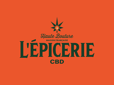 L'epicerie CBD branding brandmark cannabis cbd design french identity leaf logo mark plant type typographic typography weed