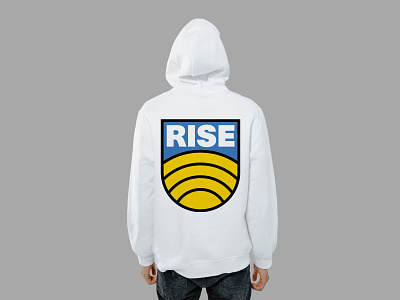 Rise hoodie badge design emblem hoodie illustration merch rise vector