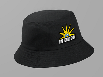 Keep Bombs Away bucket hat design graphic design hat illustration merch merch design prayforukraine stopwar vector