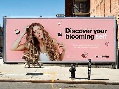 Bloommies advertising bloom design graphic design gummies hair illustration outdoor vitamins