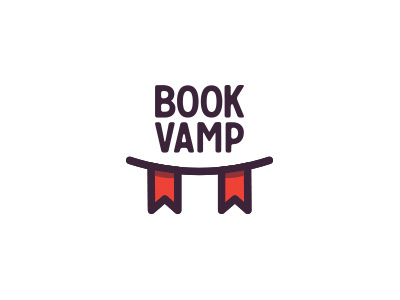 Bookvamp logo book bookmark logo vamp vampire