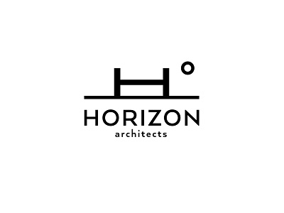 Horizon architects architect concept h horizon landscape logo symbol