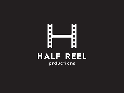 Half Reel productions concept branding cinema film filmstrip half logo production reel strip