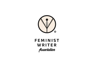 Feminist Writer Association association female feminist logo pen pussy writer writing