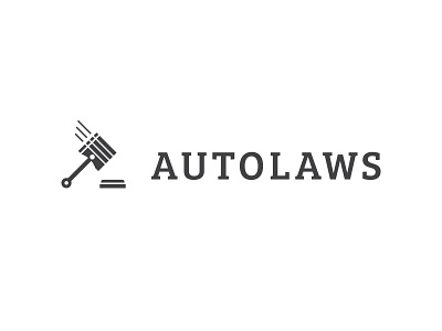 Autolaws logo attorney auto judge laws lawyers machine mallet motor piston