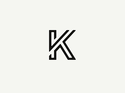 VK brandmark k logo mark type typography vk
