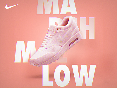 Nike Marshmallow 3d air airmax c4d cinema4d marshmallow nike pink shoe sneaker texture
