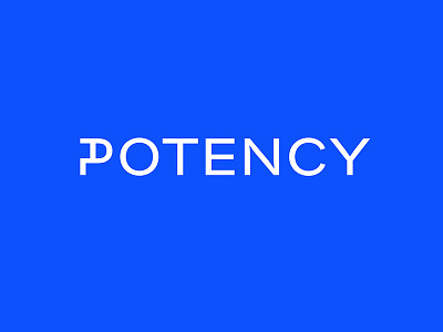 Potency concept concept fun knob logo potency smart type typography