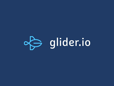 Glider.io branding brandmark concept design fly flying glider identity logo mark minimal