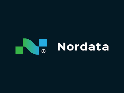 Nordata logo branding brandmark clean concept design identity logo mark minimal n type typography vector