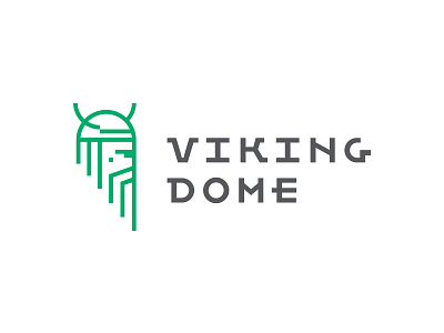 Viking Dome branding brandmark clean concept construction design identity linear lineart logo mark minimal monoline type typography vector viking