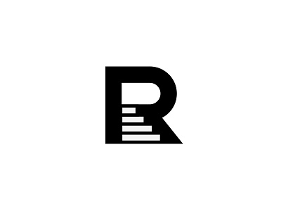 R stairs black white black and white blackandwhite blackletter branding brandmark clean concept design identity logo mark minimal r stairs type typography vector
