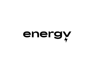energy bolt branding clean electric energy identity lightning logo minimal type typography vector