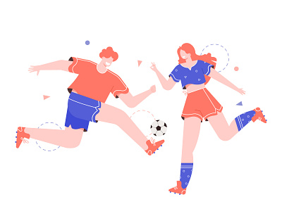 Soccer players character illustration soccer sport vector