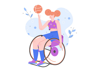 wheelchair basketball clipart bw