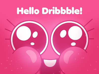 Hello Dribbble! dribbble first hello invite pink shot thanks