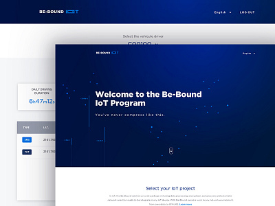 Bebound IoT Website app bebound blue branding compression interface iot landinggn ui user web website