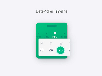 Datepicker Timeline android badoual calendar datepicker flat green library monii timeline yannick