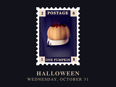Happy Halloween 31 all hallows day all saints day allhalloween halloween illustration inspiration mail october penny black postage postage stamp pumpkin scary sketch app spooky stamp vector wednesday