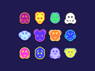 Avatars avatar colorful creatures cute filled outline ui