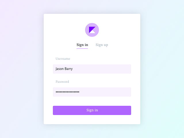 Login form by Sean on Dribbble