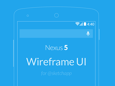 Nexus 5 Wireframe UI .sketch freebie free freebie nexus 5 sketchapp template ui wireframe