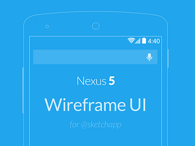 Nexus 5 Wireframe UI .sketch freebie