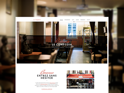Restaurant Le Comptoir design designer food paris photography restaurant webdesign webdesigner website wordpress