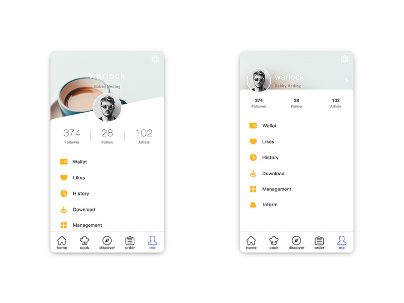 Personal homepage by 阿乌 on Dribbble